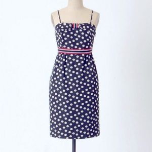 Anthropology Maeve Nikola Polka Dot Strapless Dress 10